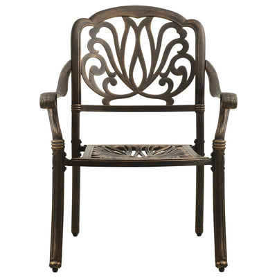 3 Piece Bistro Set Bronze Cast Aluminium Payday Deals