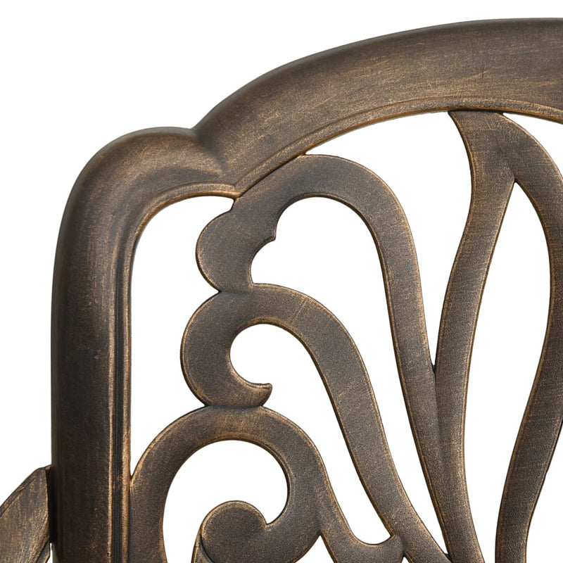 3 Piece Bistro Set Bronze Cast Aluminium Payday Deals