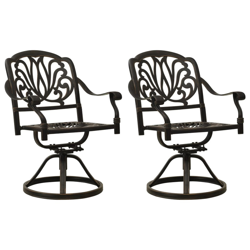 3 Piece Bistro Set Cast Aluminium Bronze Payday Deals