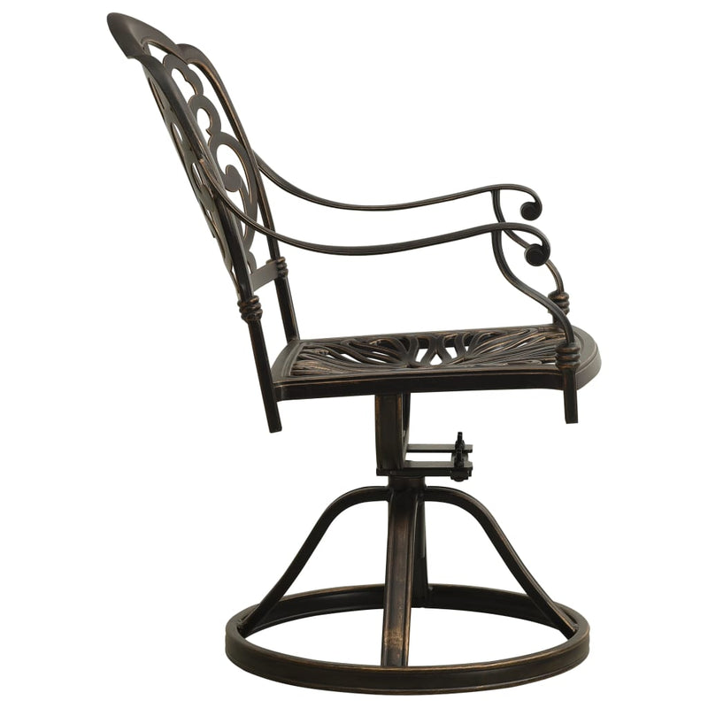 3 Piece Bistro Set Cast Aluminium Bronze Payday Deals