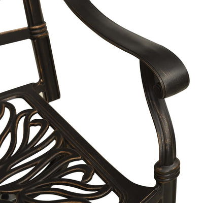 3 Piece Bistro Set Cast Aluminium Bronze Payday Deals