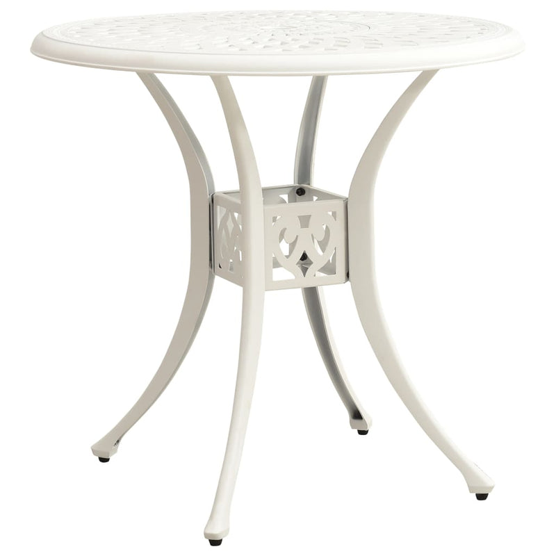 3 Piece Bistro Set Cast Aluminium White Payday Deals