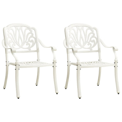 3 Piece Bistro Set Cast Aluminium White Payday Deals