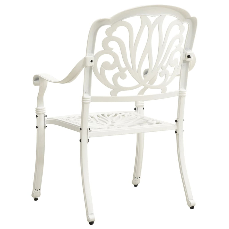 3 Piece Bistro Set Cast Aluminium White Payday Deals