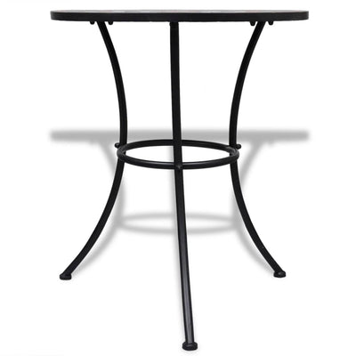 3 Piece Bistro Set Ceramic Tile Terracotta and White Payday Deals