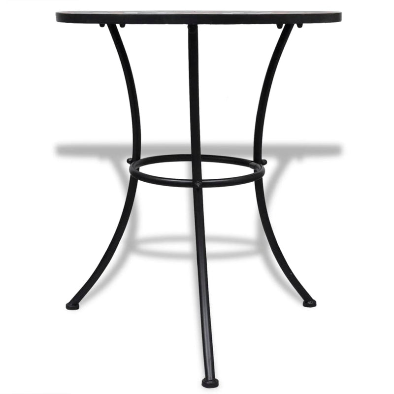 3 Piece Bistro Set Ceramic Tile Terracotta and White Payday Deals