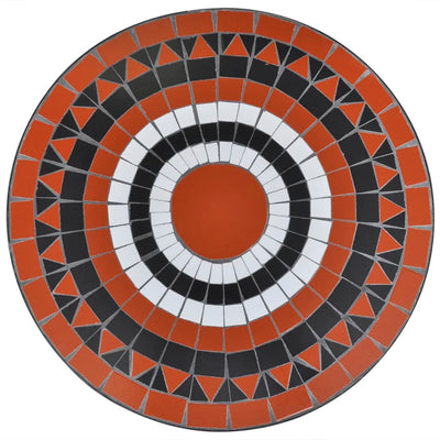 3 Piece Bistro Set Ceramic Tile Terracotta and White Payday Deals