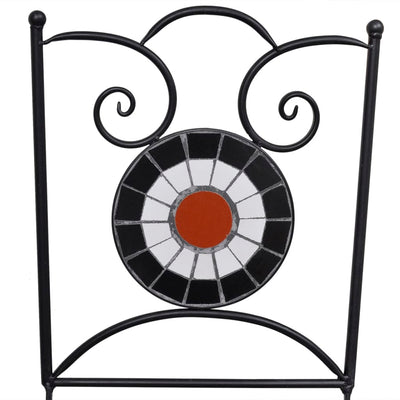 3 Piece Bistro Set Ceramic Tile Terracotta and White Payday Deals