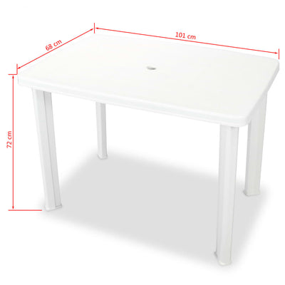 3 Piece Bistro Set Plastic White Payday Deals