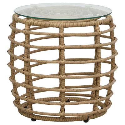 3 Piece Bistro Set Poly Rattan Oak Payday Deals