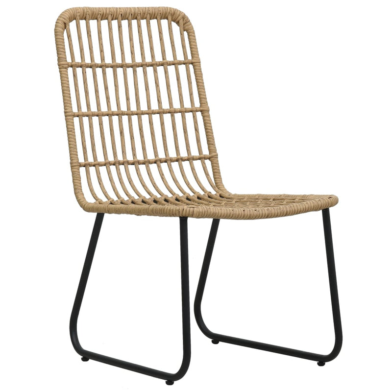 3 Piece Bistro Set Poly Rattan Oak Payday Deals