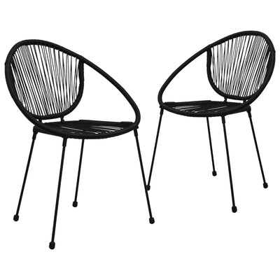 3 Piece Bistro Set PVC Rattan Black Payday Deals
