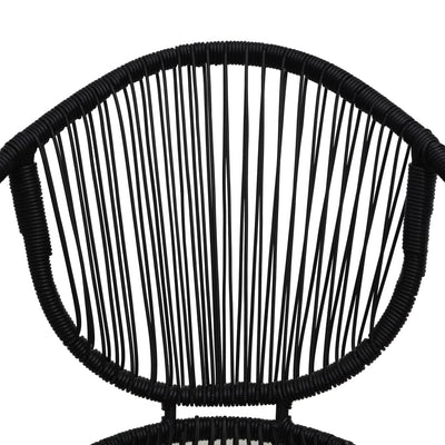 3 Piece Bistro Set PVC Rattan Black Payday Deals