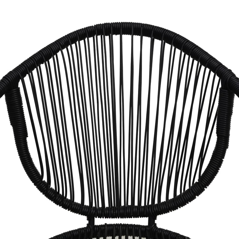 3 Piece Bistro Set PVC Rattan Black Payday Deals