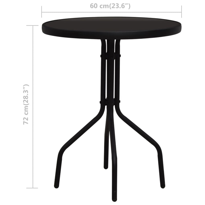 3 Piece Bistro Set PVC Rattan Black Payday Deals