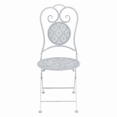 3 Piece Bistro Set Steel Greyish White Payday Deals