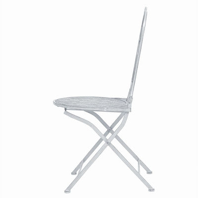 3 Piece Bistro Set Steel Greyish White Payday Deals