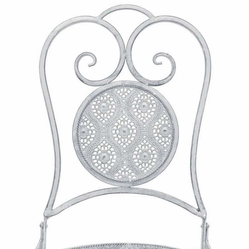 3 Piece Bistro Set Steel Greyish White Payday Deals