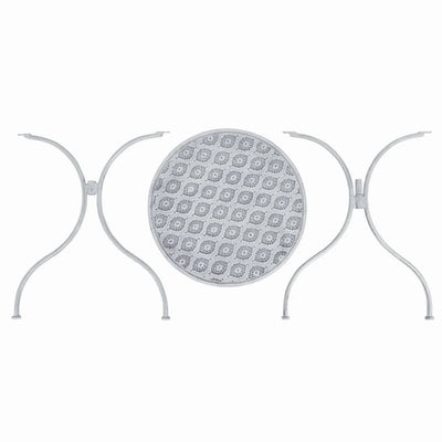 3 Piece Bistro Set Steel Greyish White Payday Deals