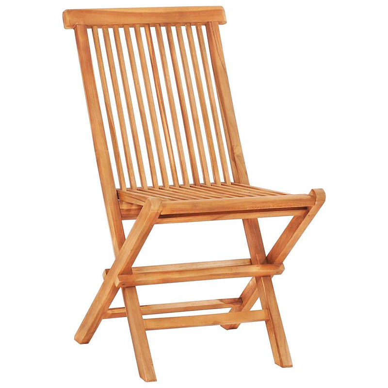 3 Piece Bistro Set with Cream Cushions Solid Teak Wood Payday Deals