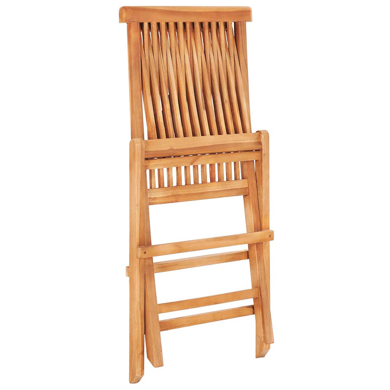 3 Piece Bistro Set with Cream Cushions Solid Teak Wood Payday Deals