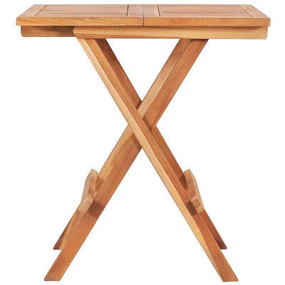 3 Piece Bistro Set with Cream Cushions Solid Teak Wood Payday Deals
