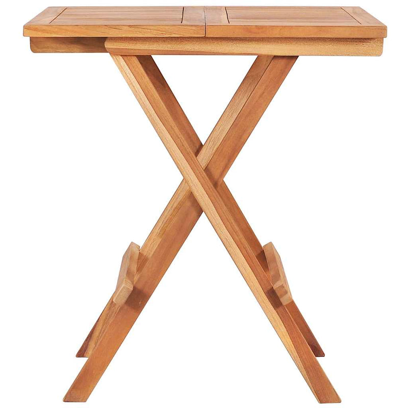 3 Piece Bistro Set with Cream Cushions Solid Teak Wood Payday Deals
