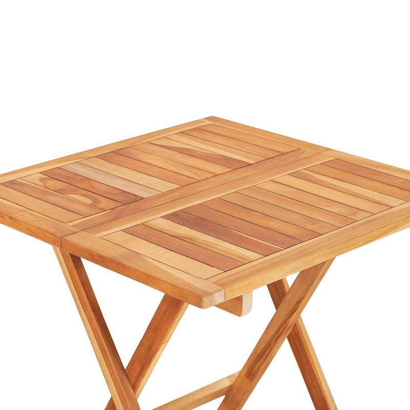 3 Piece Bistro Set with Cream Cushions Solid Teak Wood Payday Deals