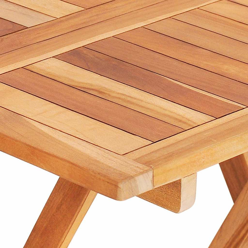 3 Piece Bistro Set with Cream Cushions Solid Teak Wood Payday Deals