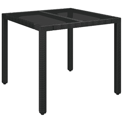 3 Piece Bistro Set with Cushions Black Poly Rattan Payday Deals