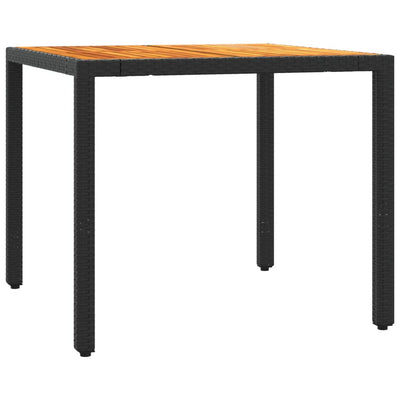 3 Piece Bistro Set with Cushions Black Poly Rattan Payday Deals