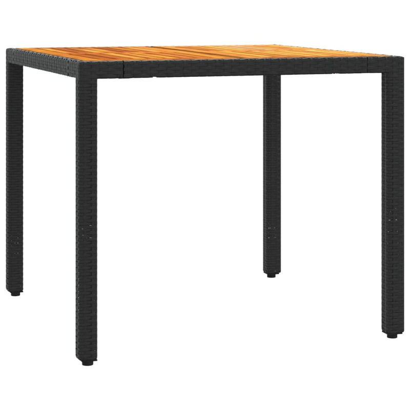 3 Piece Bistro Set with Cushions Black Poly Rattan Payday Deals