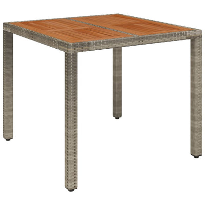 3 Piece Bistro Set with Cushions Grey Poly Rattan Payday Deals