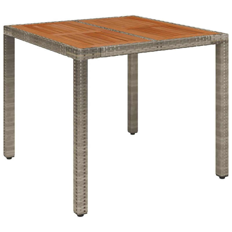 3 Piece Bistro Set with Cushions Grey Poly Rattan Payday Deals