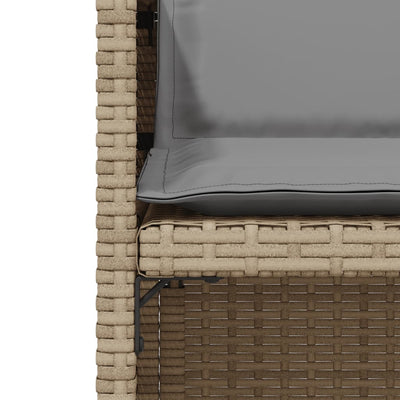 3 Piece Bistro Set with Cushions Mix Beige Poly Rattan Payday Deals