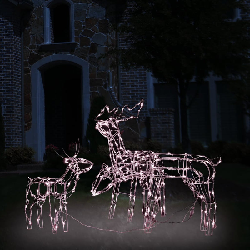 3 Piece Christmas Light Display Reindeers 229 LEDs Payday Deals