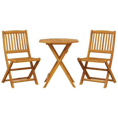3 Piece Folding Bistro Set Solid Wood Acacia Payday Deals