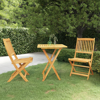 3 Piece Folding Garden Dining Set Solid Acacia Wood Payday Deals