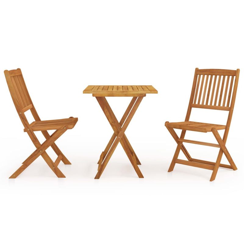 3 Piece Folding Garden Dining Set Solid Acacia Wood Payday Deals