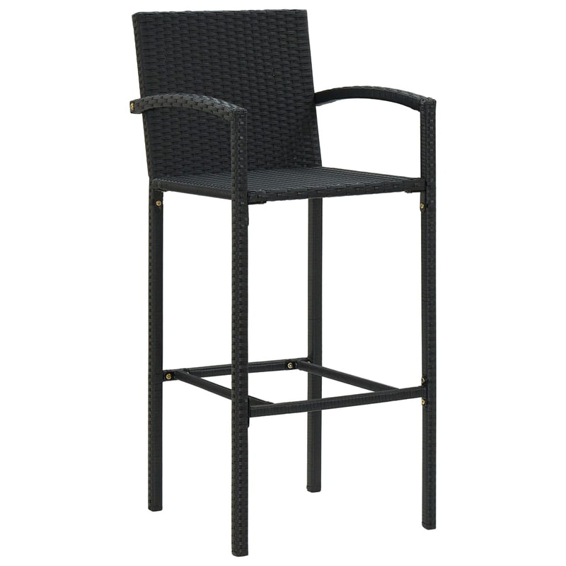 3 Piece Garden Bar Set Black Payday Deals