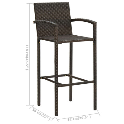 3 Piece Garden Bar Set Black Payday Deals
