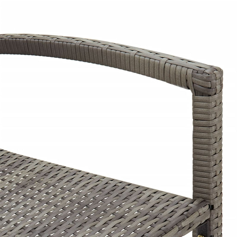 3 Piece Garden Bar Set Grey Solid Wood Acacia and Poly Rattan Payday Deals