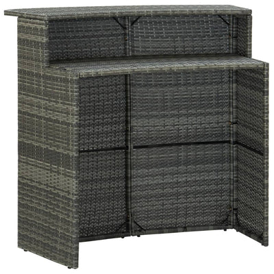 3 Piece Garden Bar Set with Cushions Grey Payday Deals