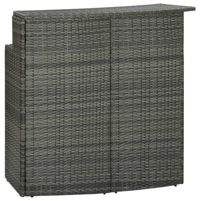 3 Piece Garden Bar Set with Cushions Grey Payday Deals