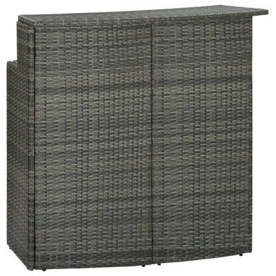 3 Piece Garden Bar Set with Cushions Grey Payday Deals