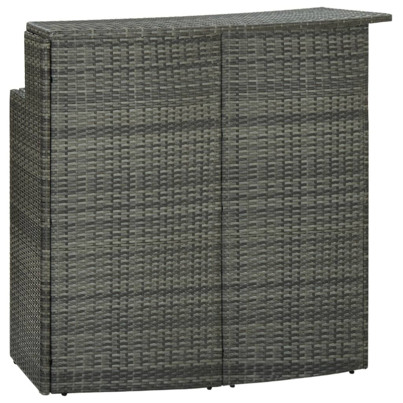 3 Piece Garden Bar Set with Cushions Grey Payday Deals