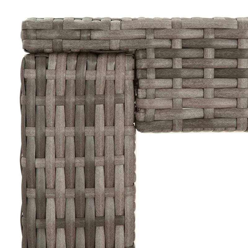 3 Piece Garden Bar Set with Cushions Grey Poly Rattan Payday Deals