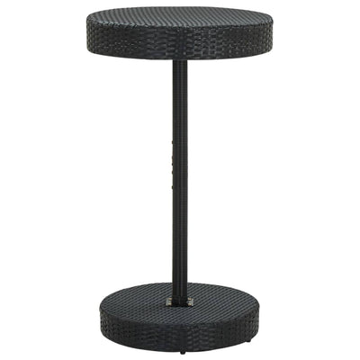 3 Piece Garden Bar Set with Cushions Poly Rattan Black Payday Deals