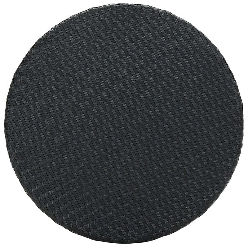 3 Piece Garden Bar Set with Cushions Poly Rattan Black Payday Deals
