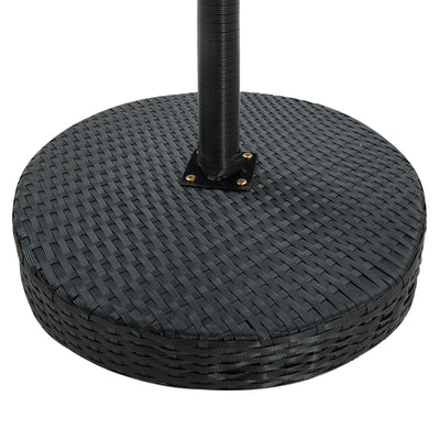3 Piece Garden Bar Set with Cushions Poly Rattan Black Payday Deals